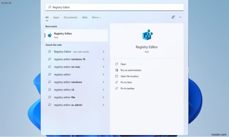 Cách mở Registry Editor trong Windows 11 