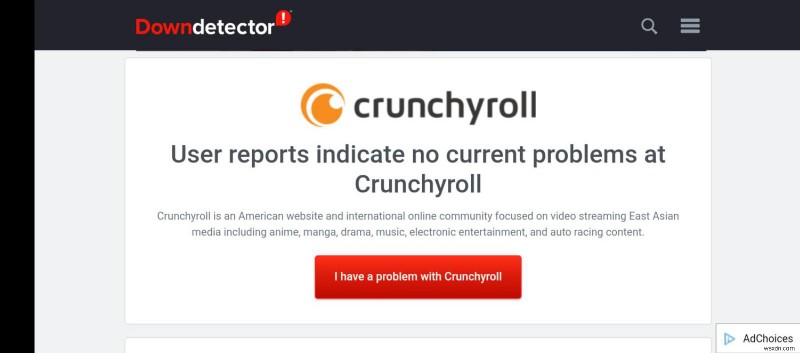 Cách khắc phục Crunchyroll không hoạt động