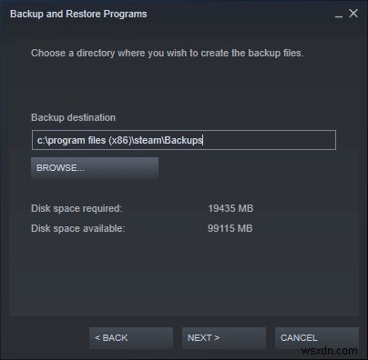 Cách sao lưu trò chơi trên Steam 