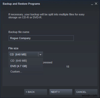 Cách sao lưu trò chơi trên Steam 