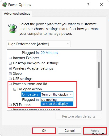 Cách thay đổi hành động mở nắp trong Windows 11 
