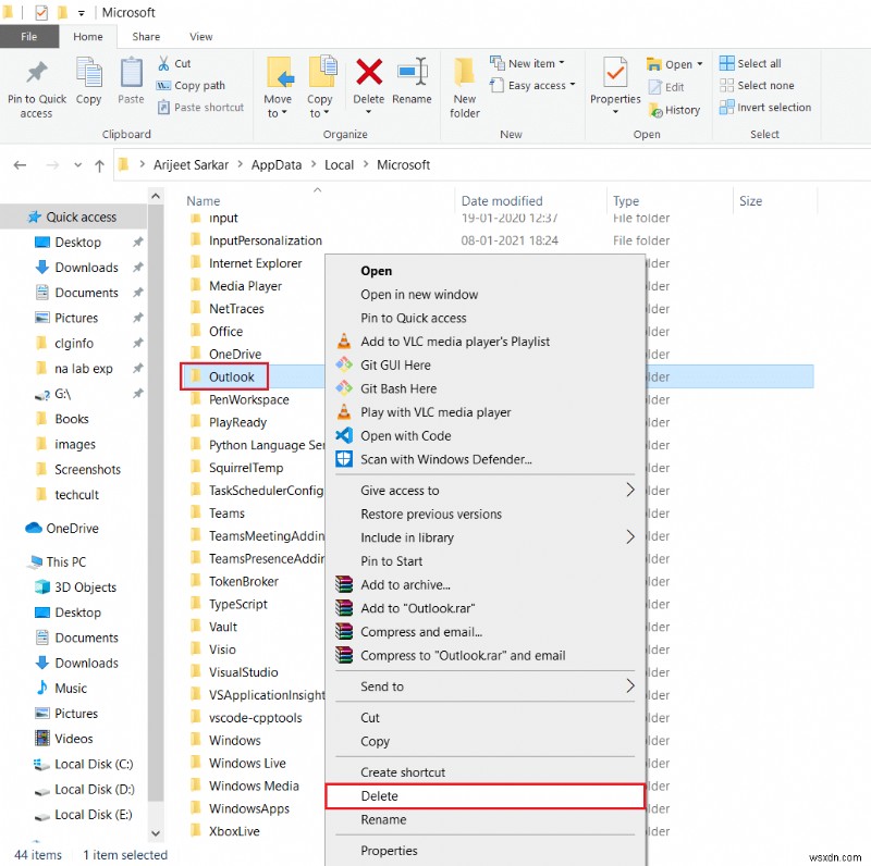 Khắc phục sự cố ứng dụng Outlook không mở trong Windows 10 