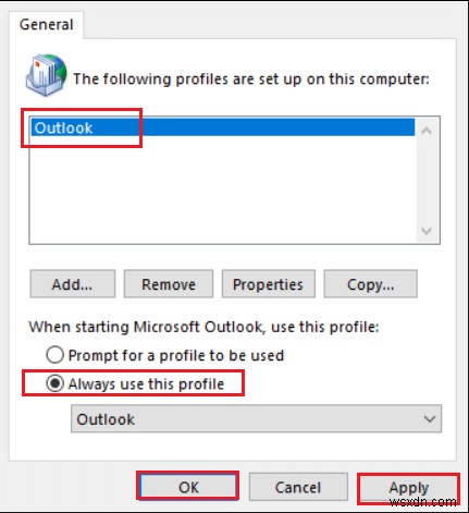 Khắc phục sự cố ứng dụng Outlook không mở trong Windows 10 
