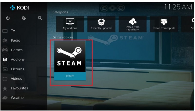 Cách chơi trò chơi Steam từ Kodi