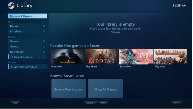 Cách chơi trò chơi Steam từ Kodi