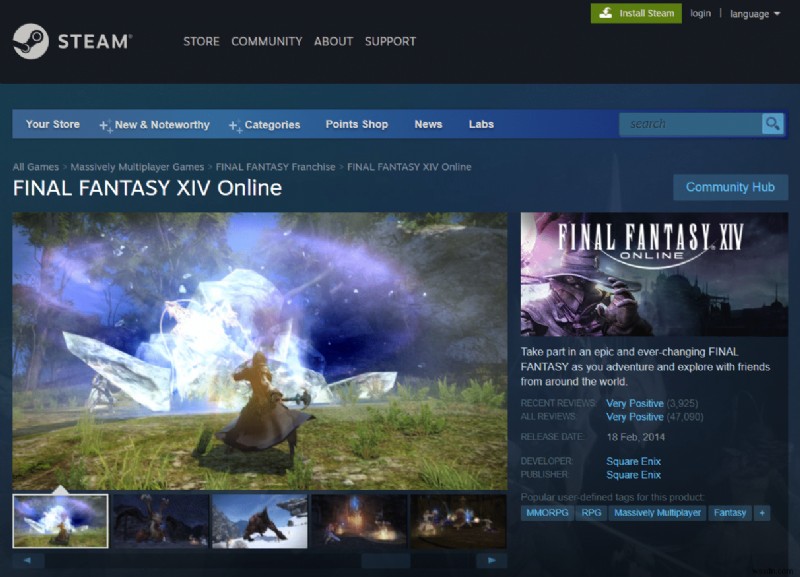 Hỗ trợ của Final Fantasy XIV Windows 11