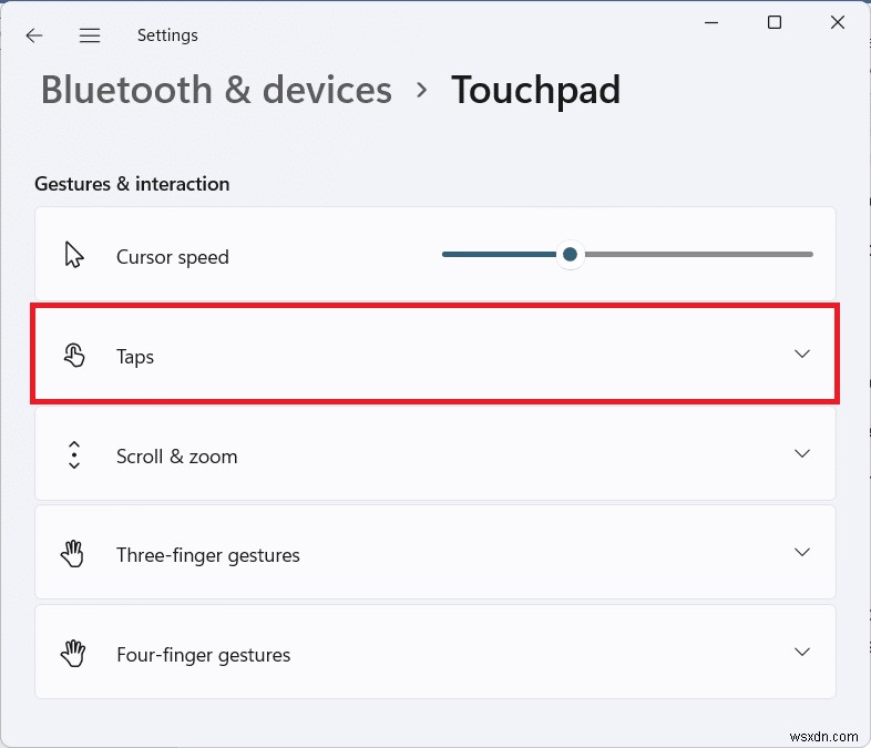 Cách tắt cử chỉ Touchpad trong Windows 11 