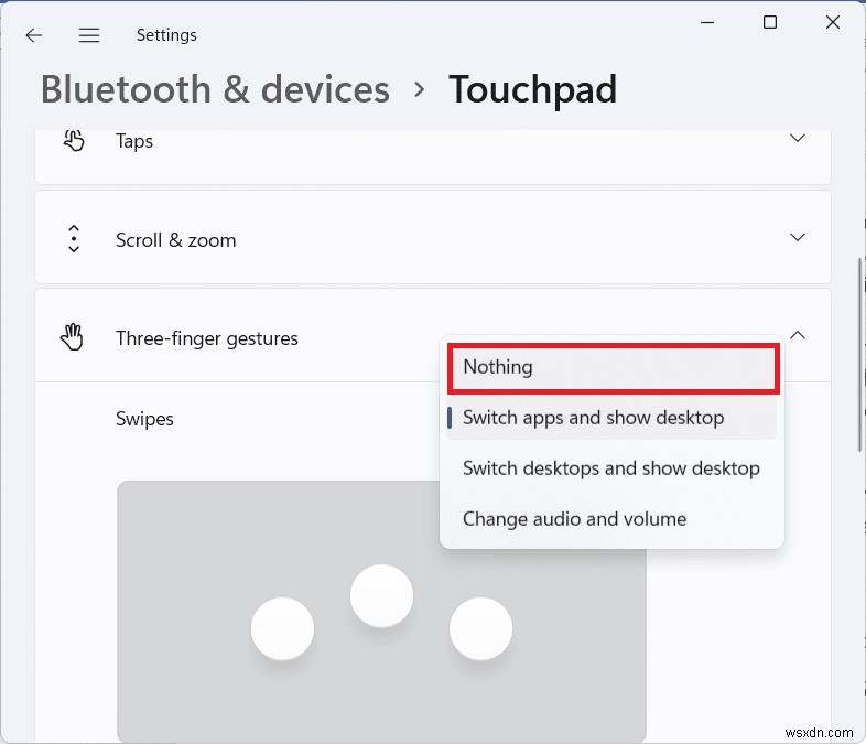 Cách tắt cử chỉ Touchpad trong Windows 11 