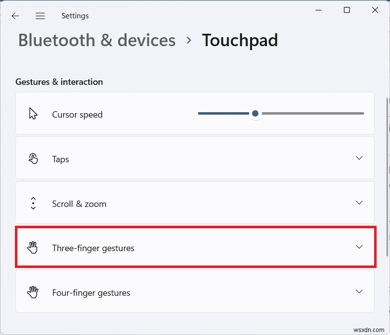 Cách tắt cử chỉ Touchpad trong Windows 11 