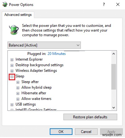 Khắc phục chế độ ngủ của Windows 10 không hoạt động 