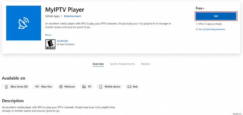 Cách tải xuống MyIPTV Player