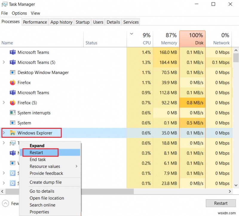 Sửa lỗi File Explorer không phản hồi trong Windows 10 