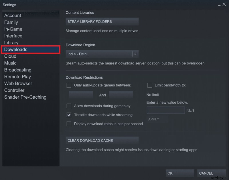 Khắc phục Steam bị chậm trong Windows 10