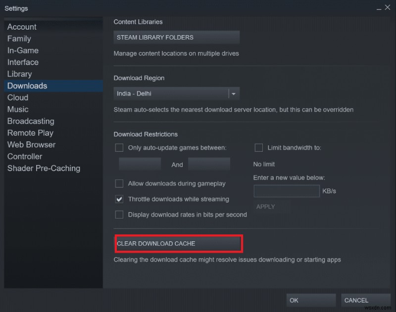 Khắc phục Steam bị chậm trong Windows 10