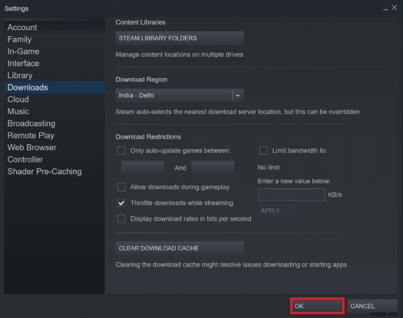 Khắc phục Steam bị chậm trong Windows 10