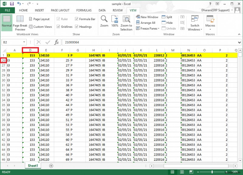 Cách cố định hàng và cột trong Excel