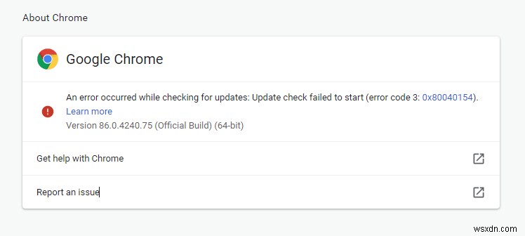 Sửa lỗi Google Chrome không cập nhật 