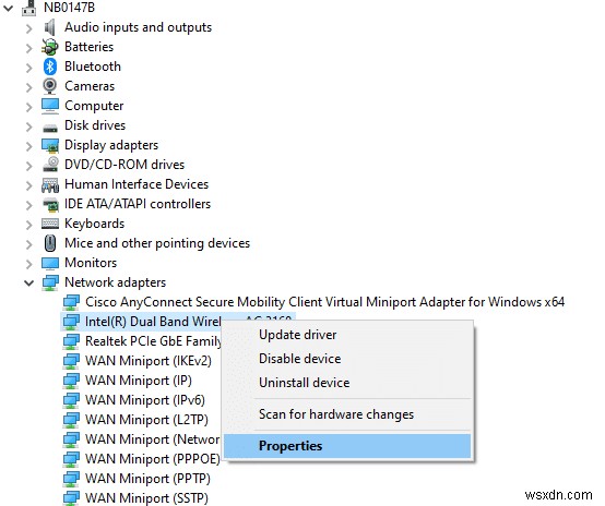 Sửa lỗi màn hình xanh Windows 10 Netwtw04.sys 