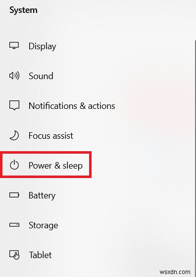 Cách tìm nút Sleep trên Windows 10 