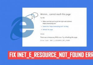 Khắc phục sự cố bảo mật INET E trong Microsoft Edge 