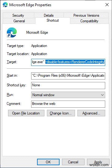 Sửa lỗi STATUS BREAKPOINT trong Microsoft Edge 
