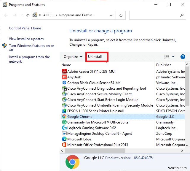 Cách gỡ cài đặt Chromium trên Windows 10 