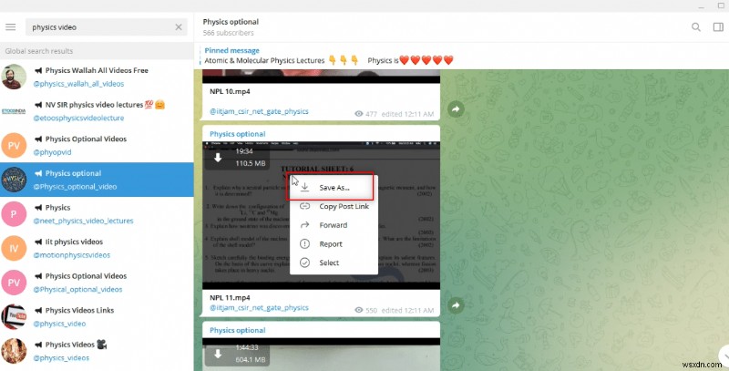 Cách tải xuống video Telegram trên Windows 10 