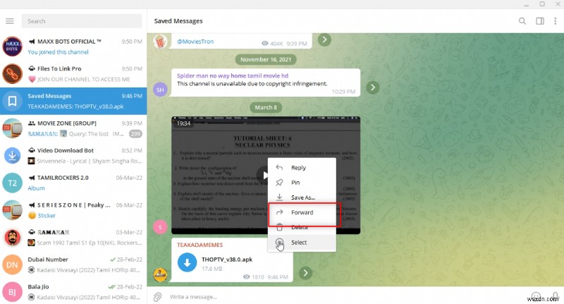 Cách tải xuống video Telegram trên Windows 10 