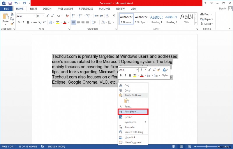 Cách tạo Thụt lề treo trong Word và Google Documents