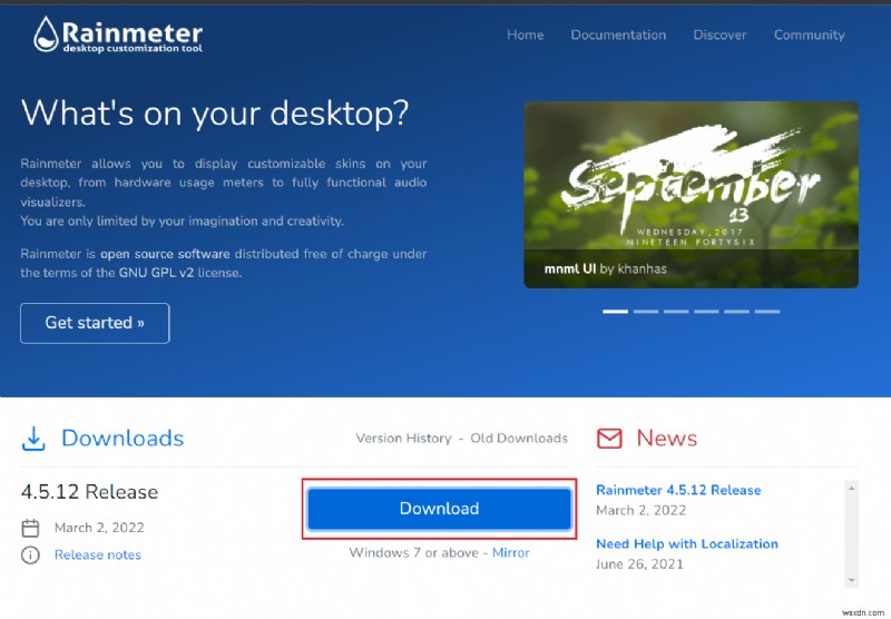 Cách thiết lập giao diện màn hình kép Rainmeter trên Windows 10 