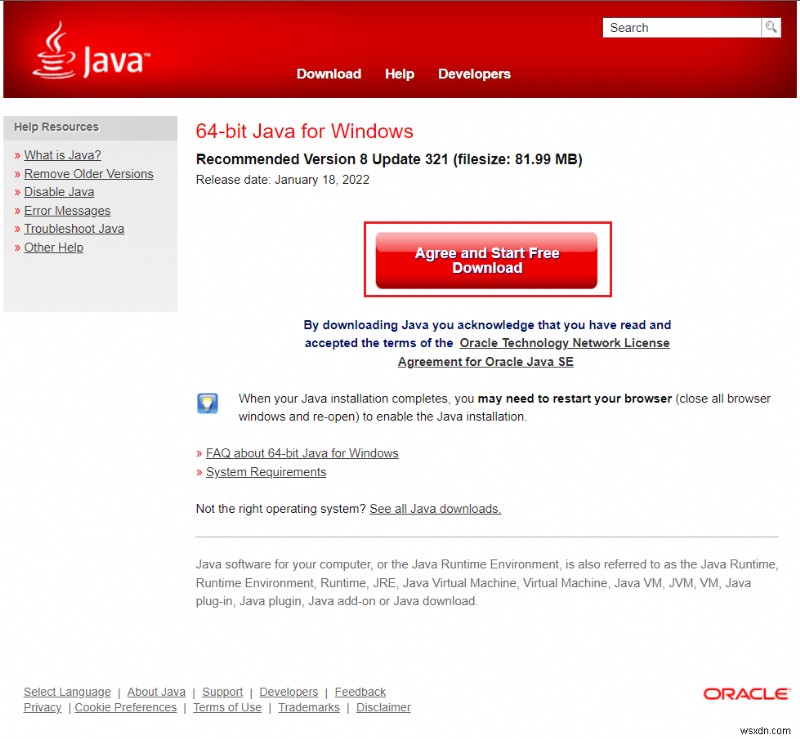 Khắc phục không thể tạo máy ảo Java trong Windows 10 