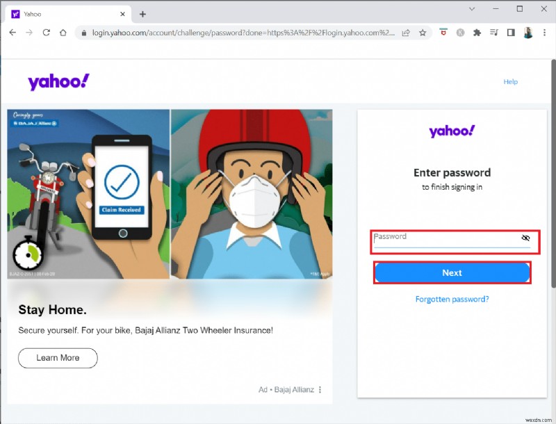 Sửa lỗi Yahoo Mail 0x8019019a 