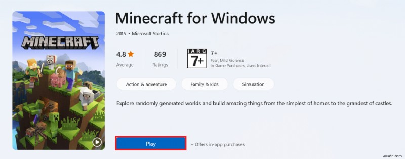 Cách tải phiên bản Minecraft Windows 10 miễn phí 