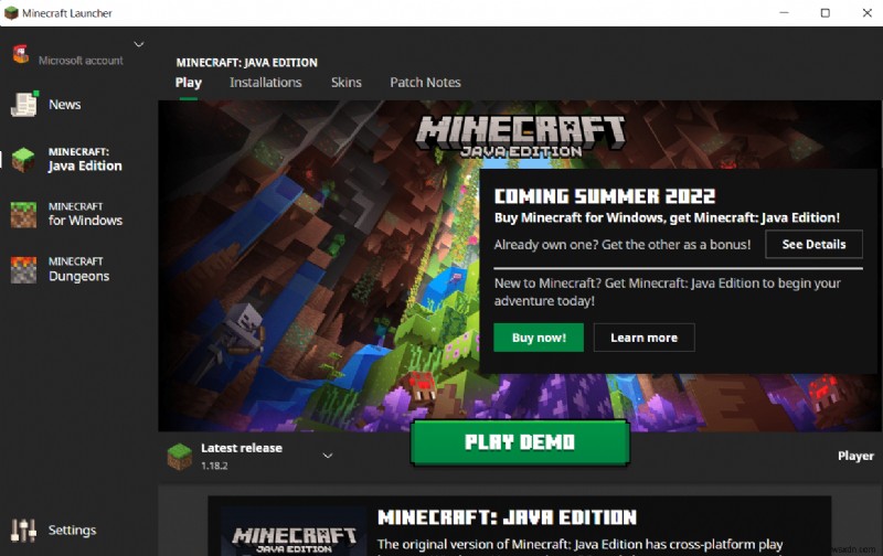 Cách tải phiên bản Minecraft Windows 10 miễn phí 