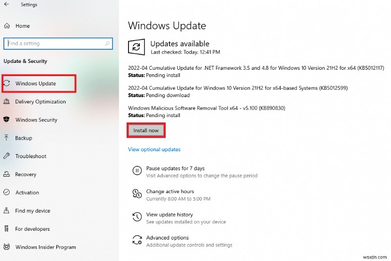 Sửa lỗi cửa hàng cập nhật Windows 10 0x80D05001 