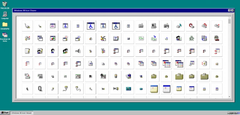 Cách cài đặt các biểu tượng Windows 98 trong Windows 10 
