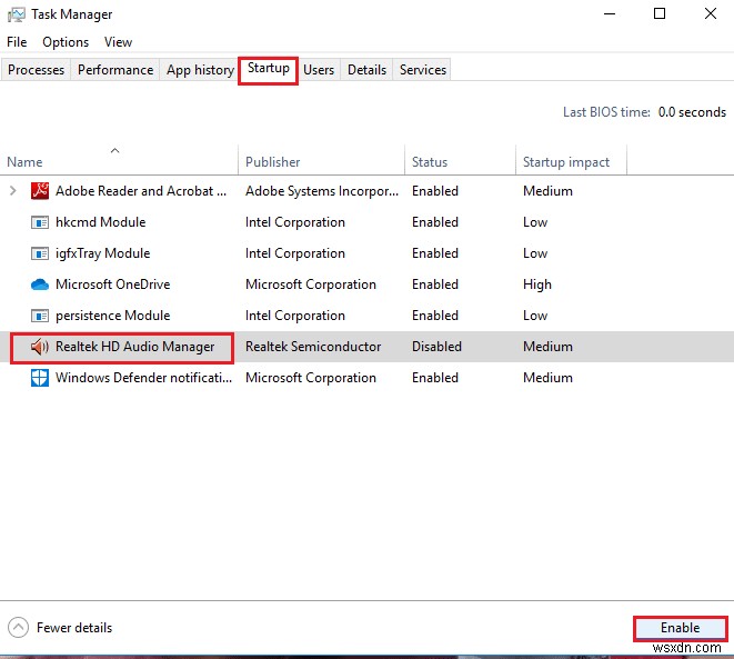 Sửa lỗi Trình quản lý âm thanh Realtek không mở trong Windows 10 
