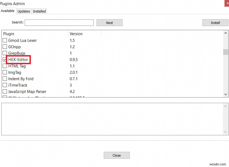 Cách cài đặt Hex Editor Notepad ++ trong Windows 10 