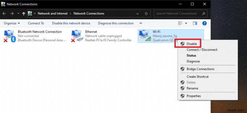 Khắc phục sự cố Truy cập Internet Riêng tư Không Kết nối được trong Windows 10 