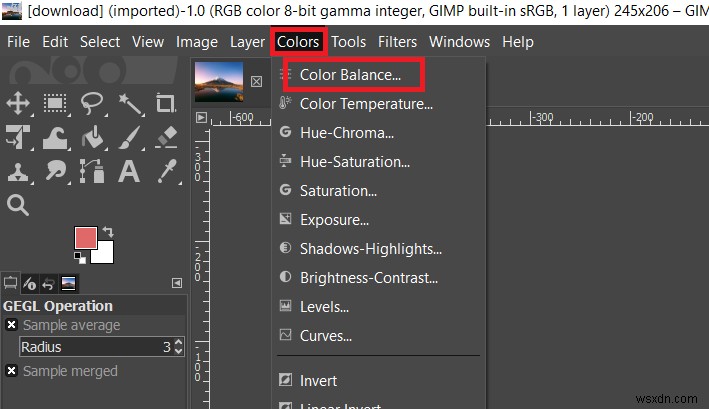 Cách thay thế màu trong GIMP 