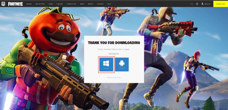 Sửa lỗi đăng nhập không thành công Tài khoản của bạn không thể chơi trên nền tảng này Fortnite 