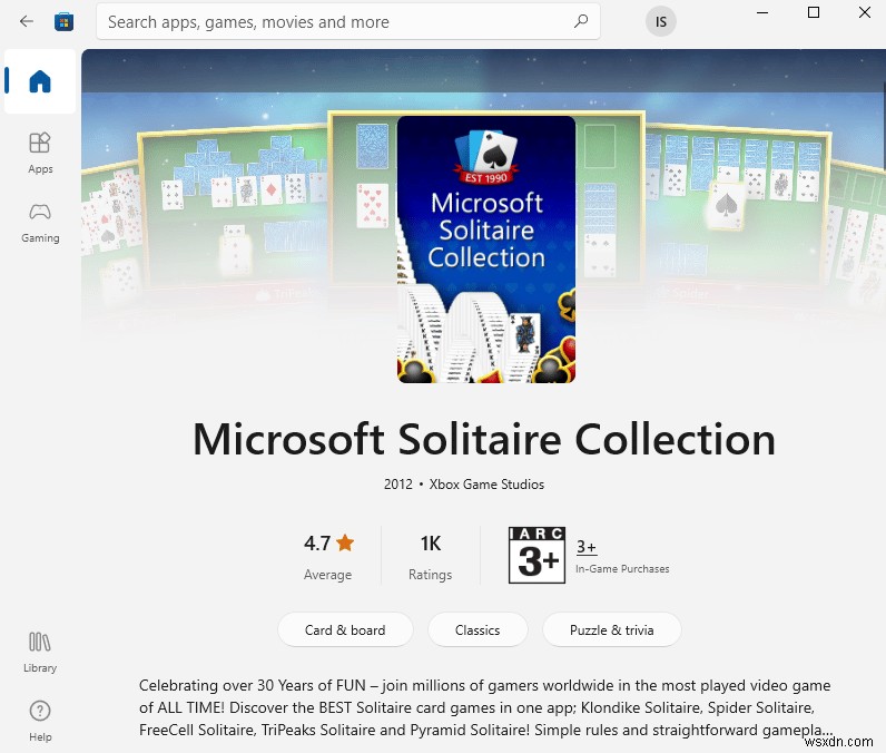 Khắc phục Bộ sưu tập Microsoft Solitaire không hoạt động trên Windows 10 