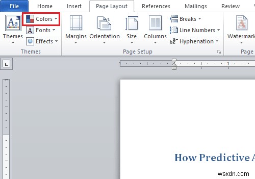 Cách thay đổi màu nền trong Microsoft Word 