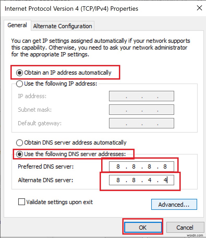 Khắc phục địa chỉ IP máy chủ không thể tìm thấy trên Windows 10 