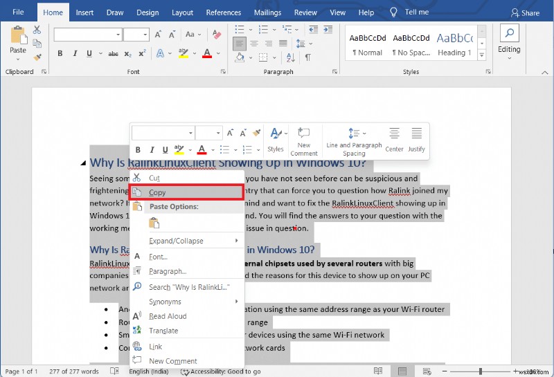 Cách sao chép một trang trong Microsoft Word 