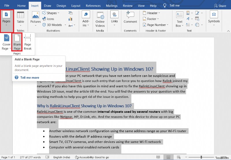 Cách sao chép một trang trong Microsoft Word 