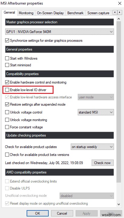 14 cách khắc phục MSI Afterburner không hoạt động trên Windows 10 