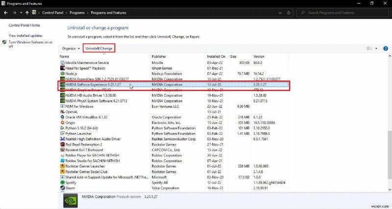 Sửa lỗi Nvbackend.exe trong Windows 10