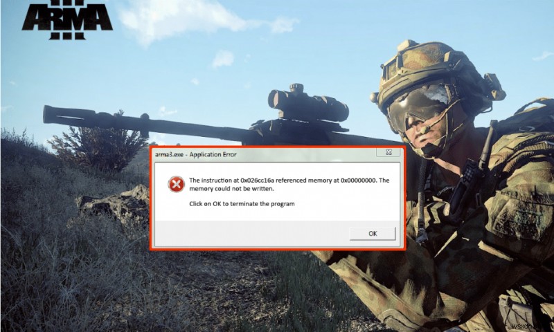 Sửa lỗi bộ nhớ tham chiếu Arma 3 trong Windows 10 