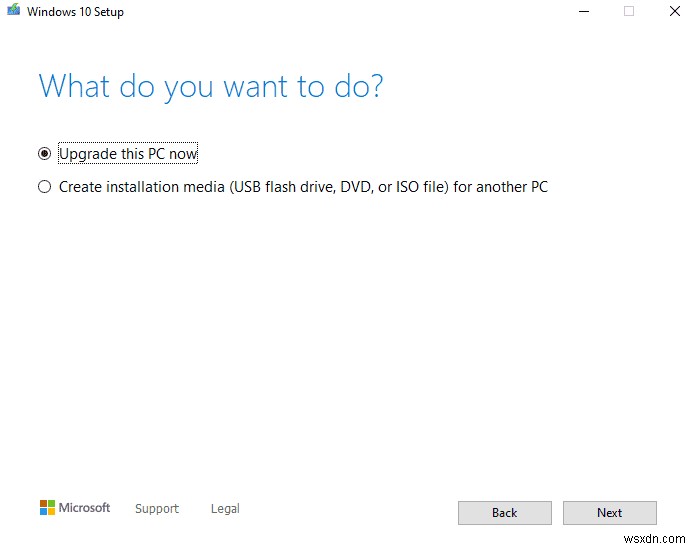 Sửa lỗi cập nhật Windows 10 0xc1900204 